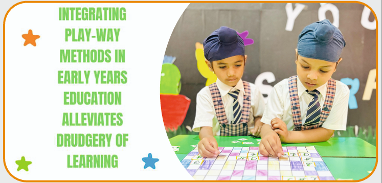 Kindergarten children learning through a play-way activity