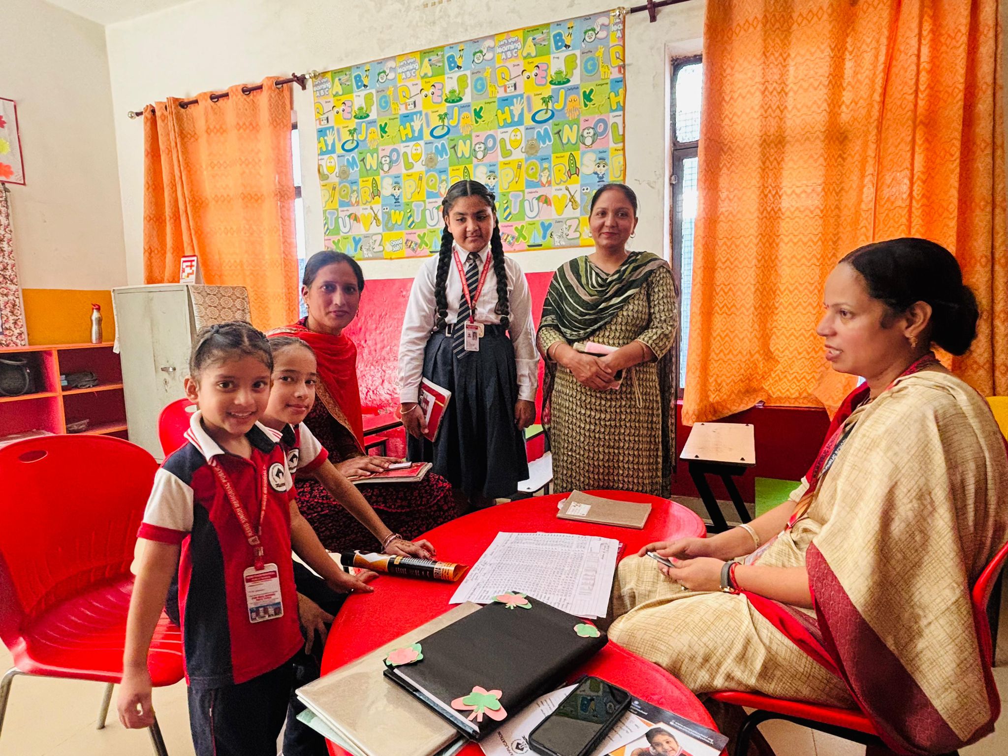 Teachers guiding students